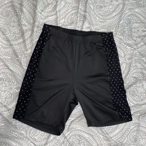 SHEIN Black Mesh Biker Shorts